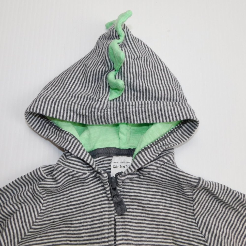 Carter's Newborn Dragon Dinosaur Full Zip Hoodie - Picture 4 of 8